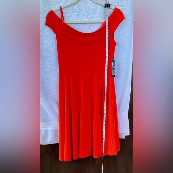 New York & Company Stretch S/L Orange Dinner Dress; NWT; M - Picture 3 of 14